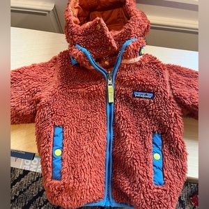 Patagonia Baby Reversible Tribbles Hoody Light Plume Grey Size 2T